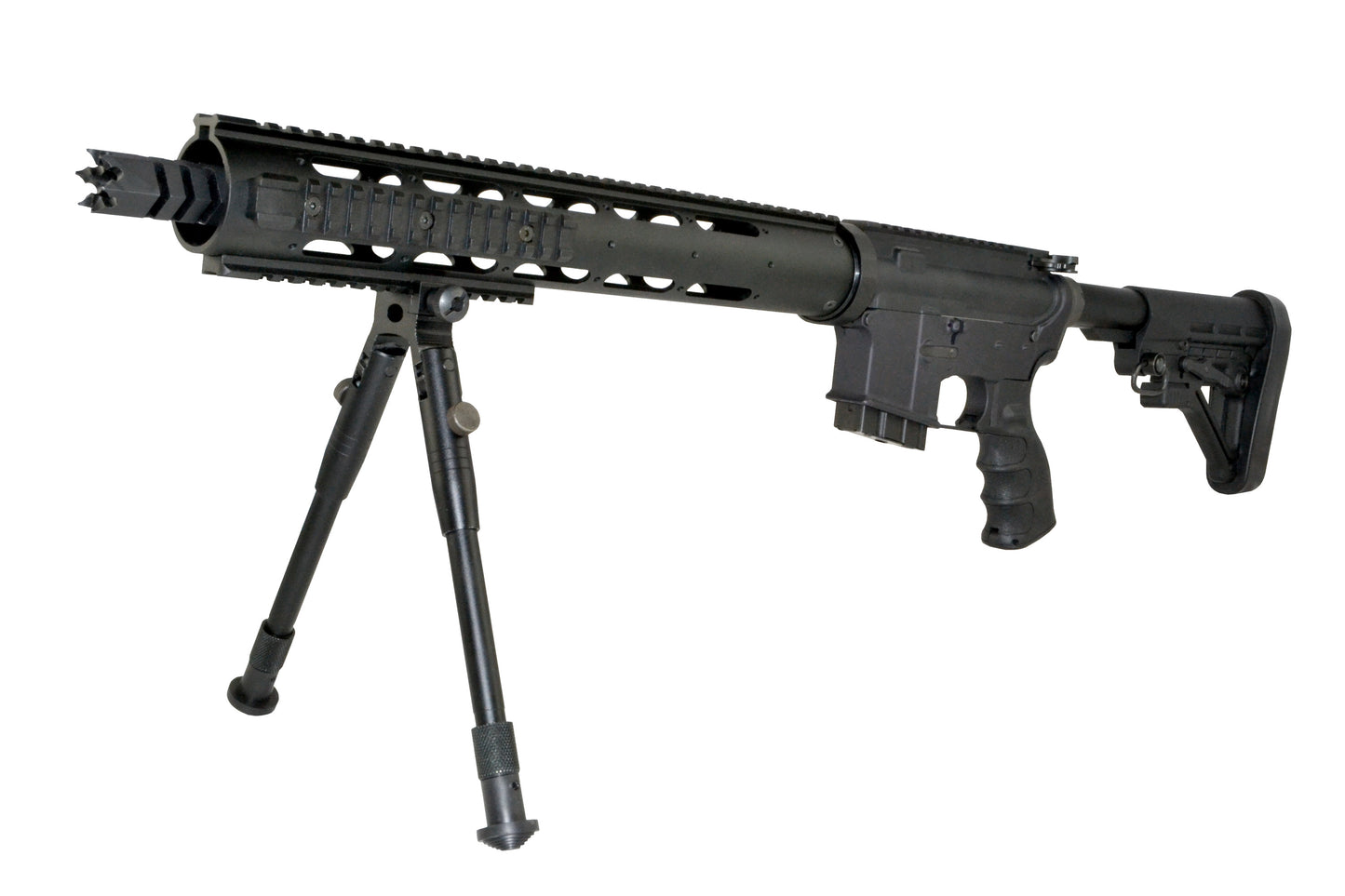 Tactical High Profile Folding & Height Adjustable BiPod. Height Adjustable 9.75" to 12"