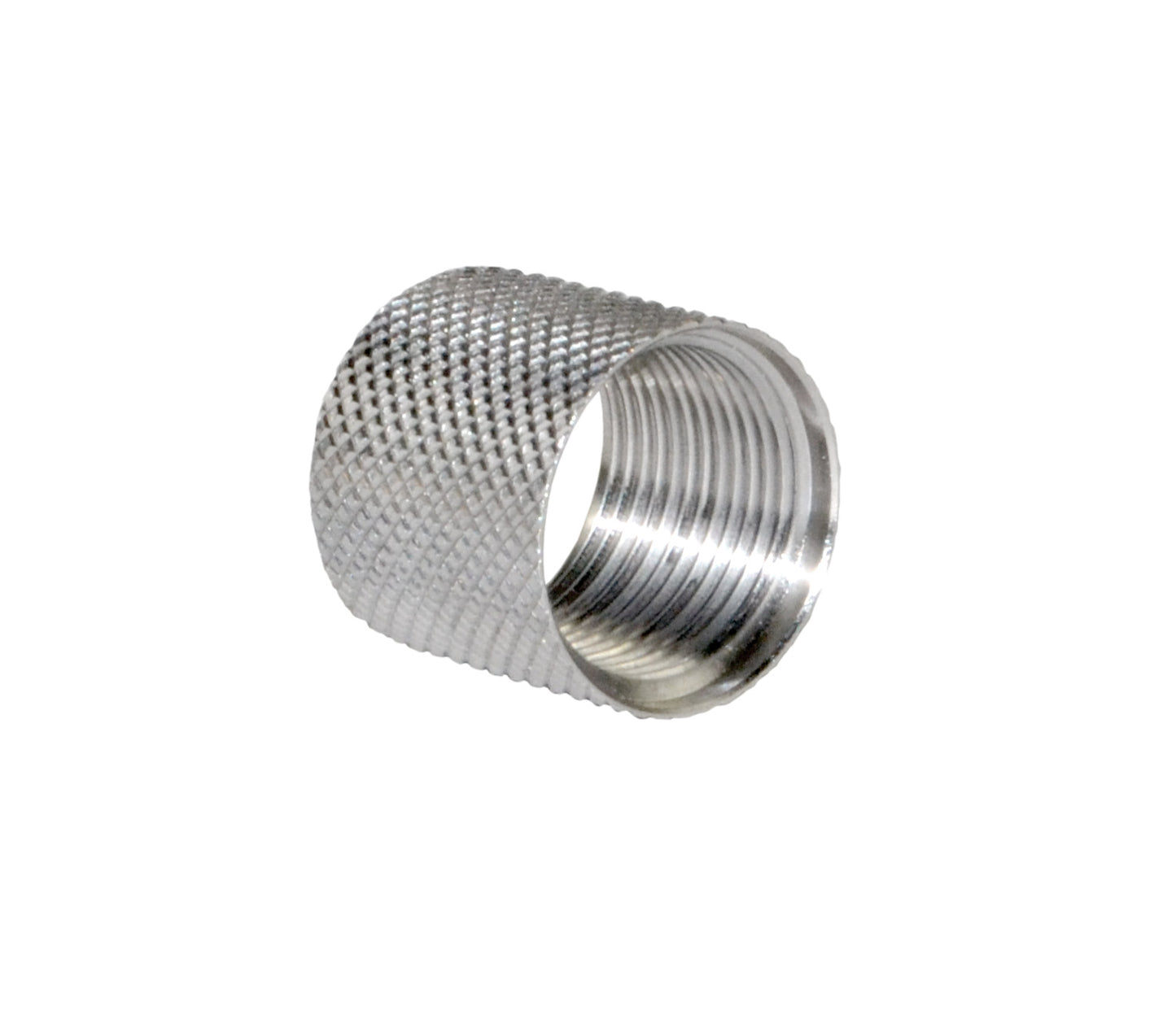 AR-10 .308 Barrel Thread Protector Nut for 5/8"x24 Muzzle Threading and 0.712" diam, Stainless Steel