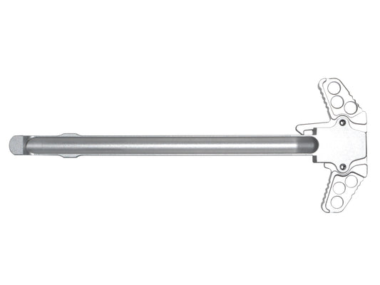 Ambidextrous AR-15 and AR-9 Charging Handle, Silver Anodized