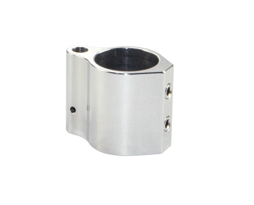 Low Profile Micro Gas Block with Pin for 0.75" Diameter Barrels, Chrome Plated Stainless Steel