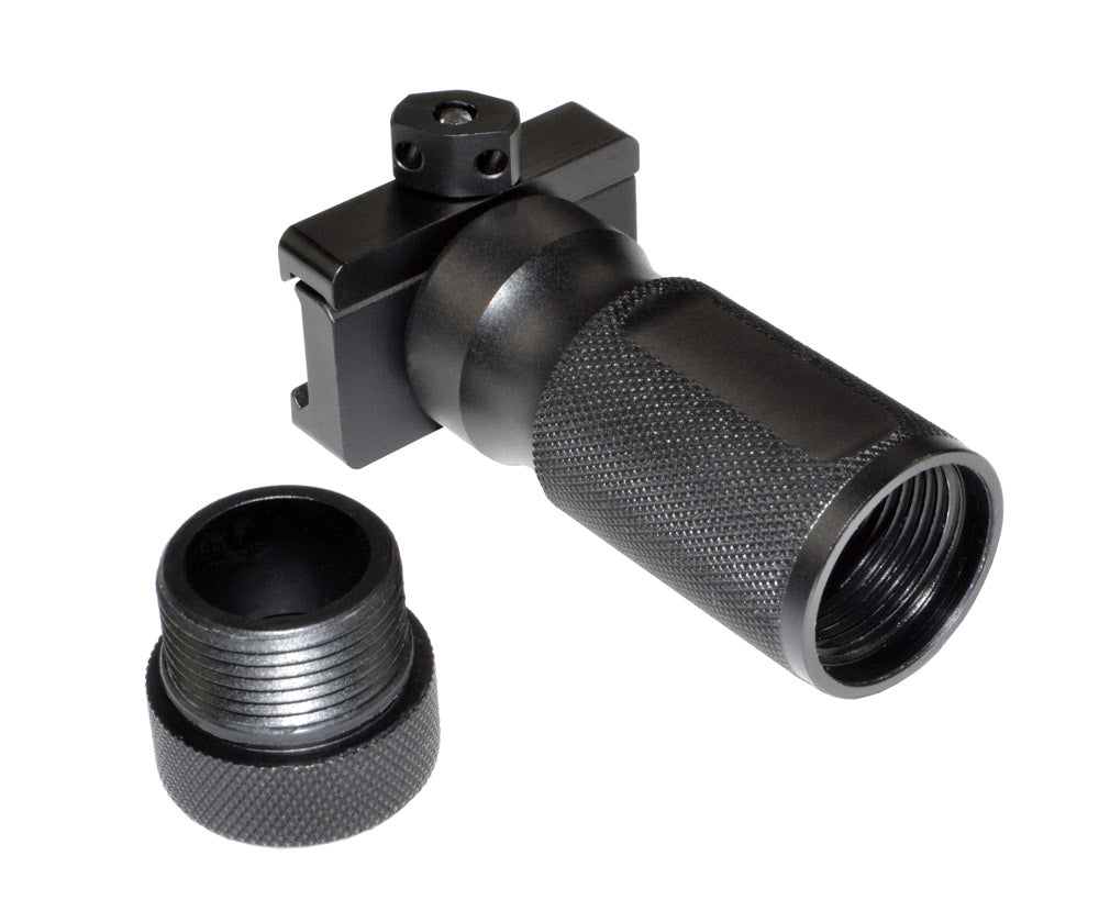 Aluminum Stubby Fore Grip with O ring Sealed Compartment