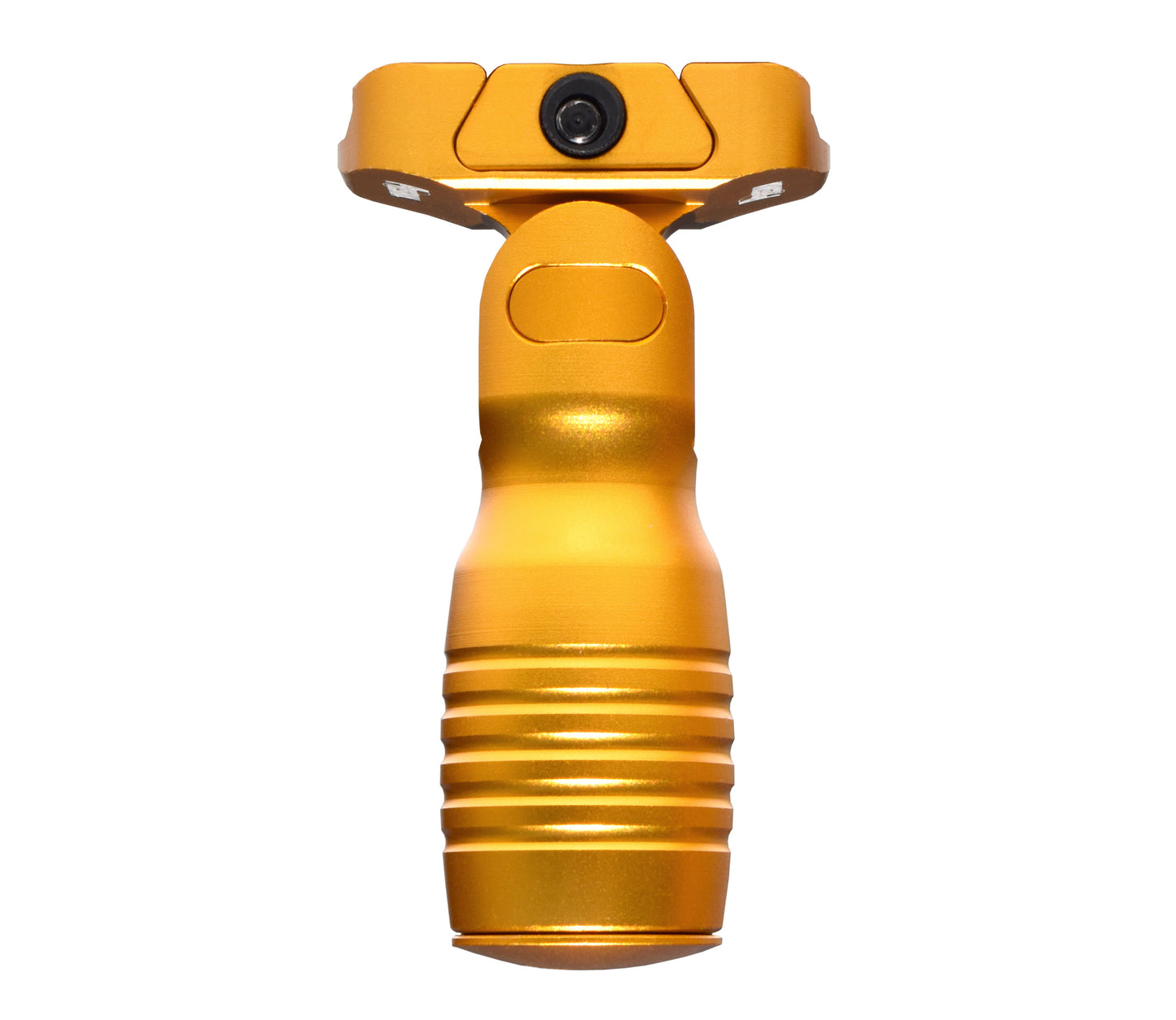 Aluminum 5 Position Folding Shorty Fore Grip, with Storage Compartment, Gold. For Picatinny Rails