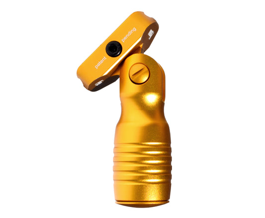 Aluminum 5 Position Folding Shorty Fore Grip, with Storage Compartment, Gold. For Picatinny Rails