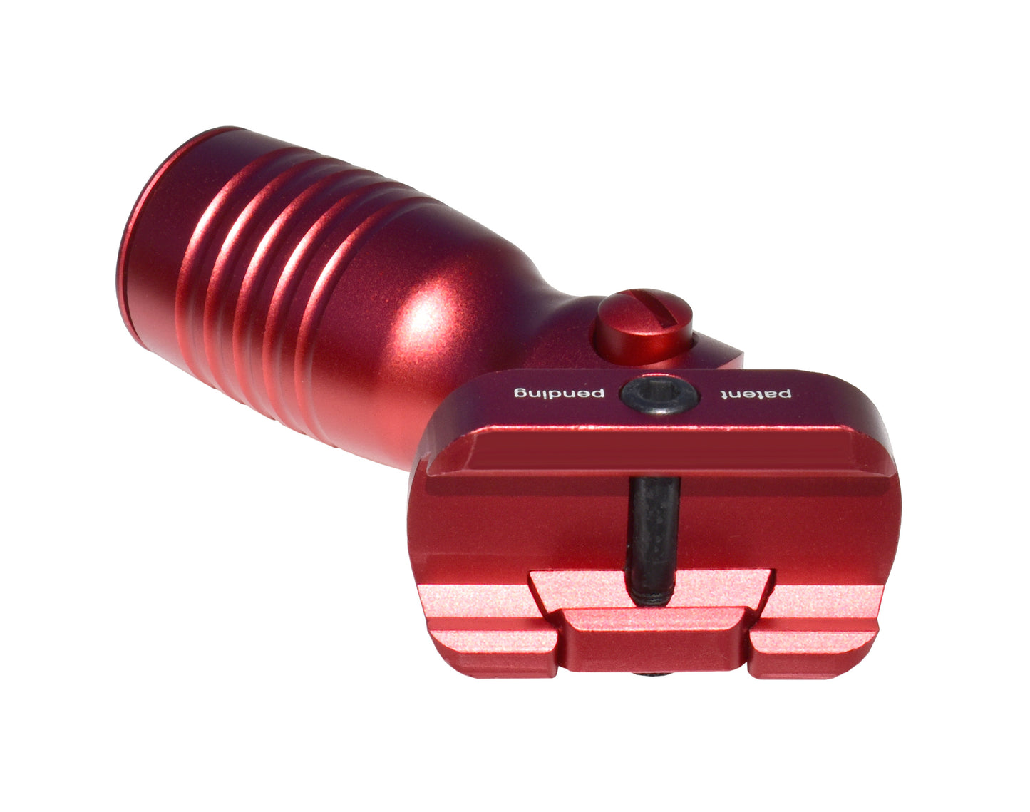 Aluminum 5 Position Folding Shorty Fore Grip, with Storage Compartment, Red. For Picatinny Rails