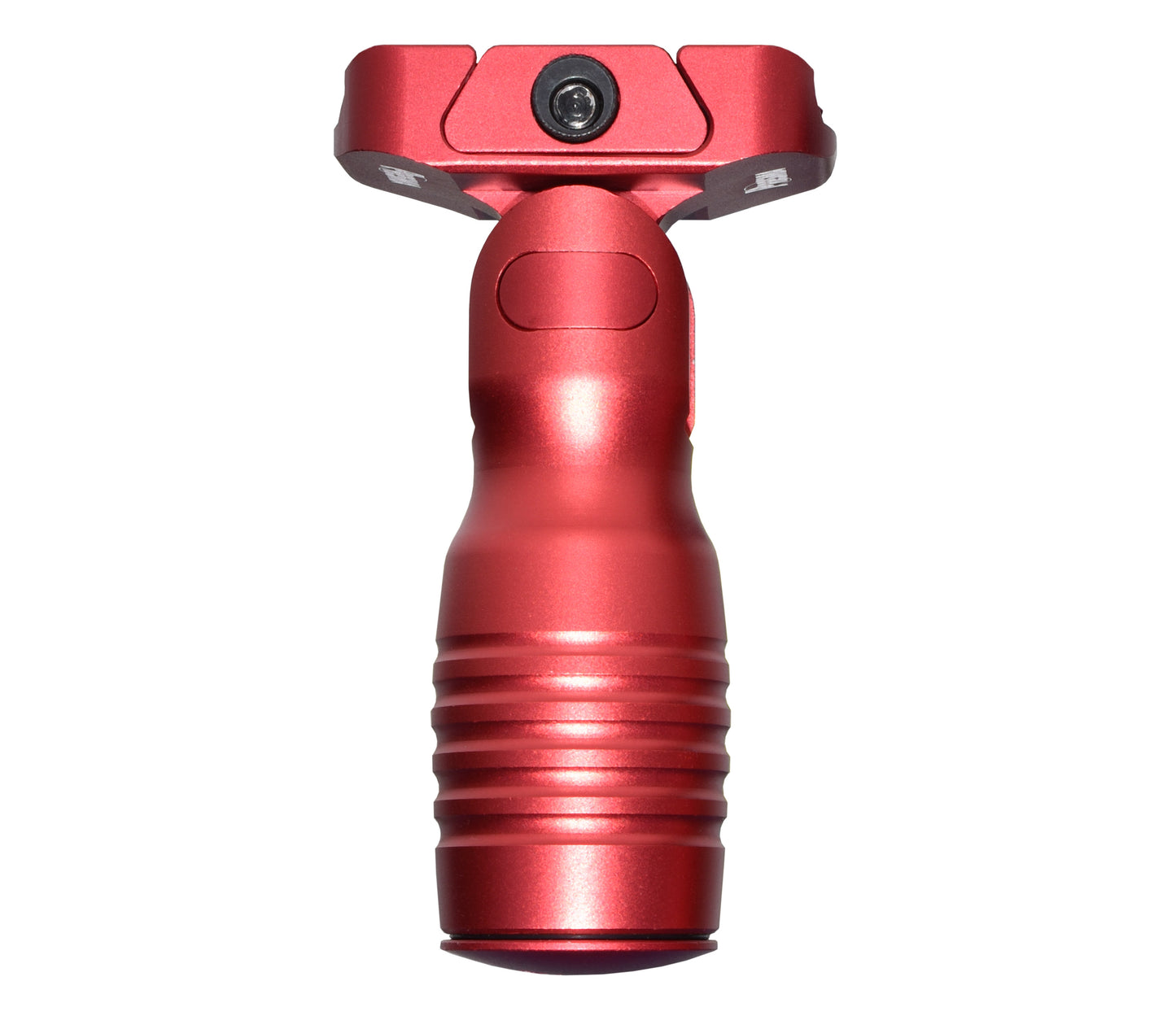 Aluminum 5 Position Folding Shorty Fore Grip, with Storage Compartment, Red. For Picatinny Rails