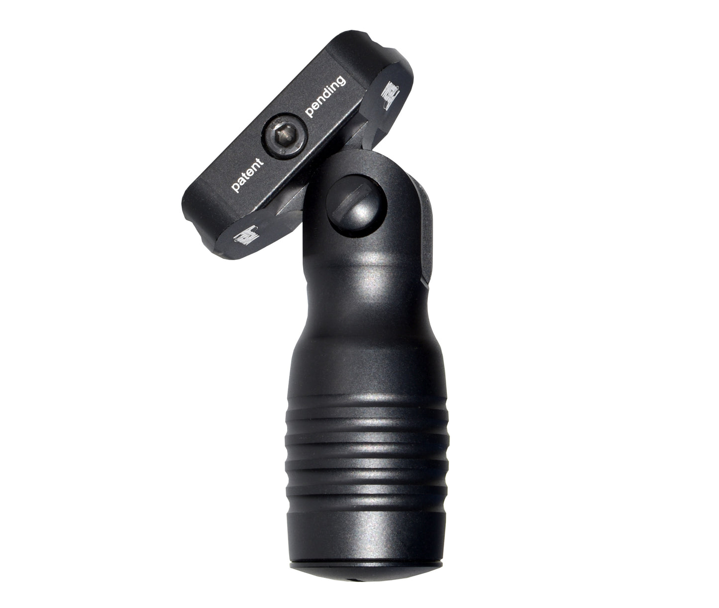 Aluminum 5 Position Folding Shorty Fore Grip, with Storage Compartment, Black. For Picatinny Rails