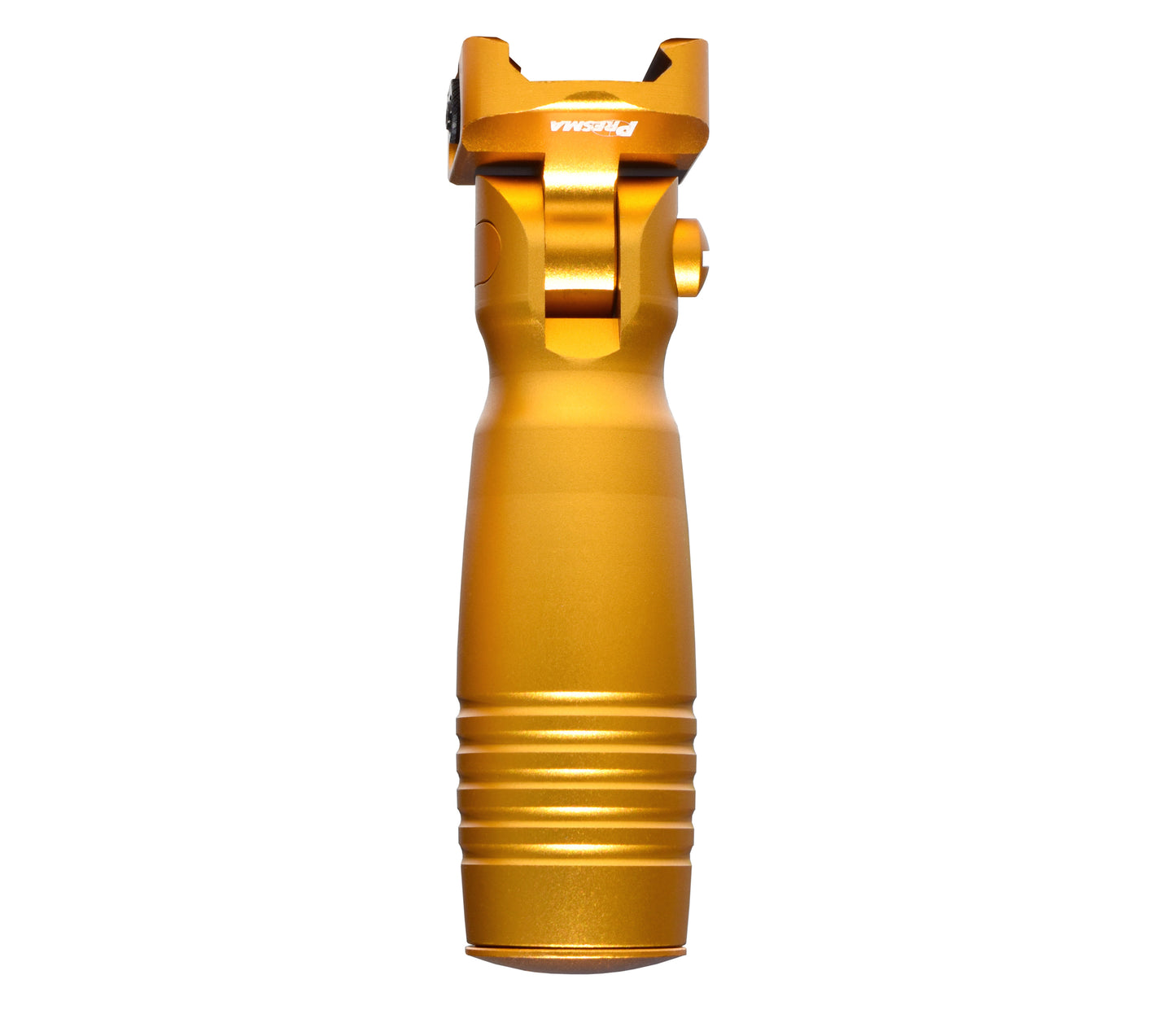 Aluminum 5 Position Folding Fore Grip, with Storage Compartment, Gold. For Picatinny Rails