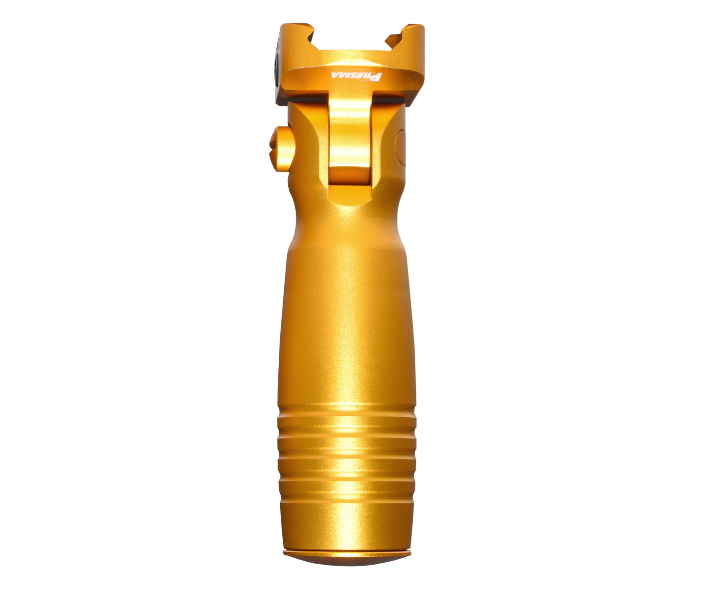 Aluminum 5 Position Folding Fore Grip, with Storage Compartment, Gold. For Picatinny Rails