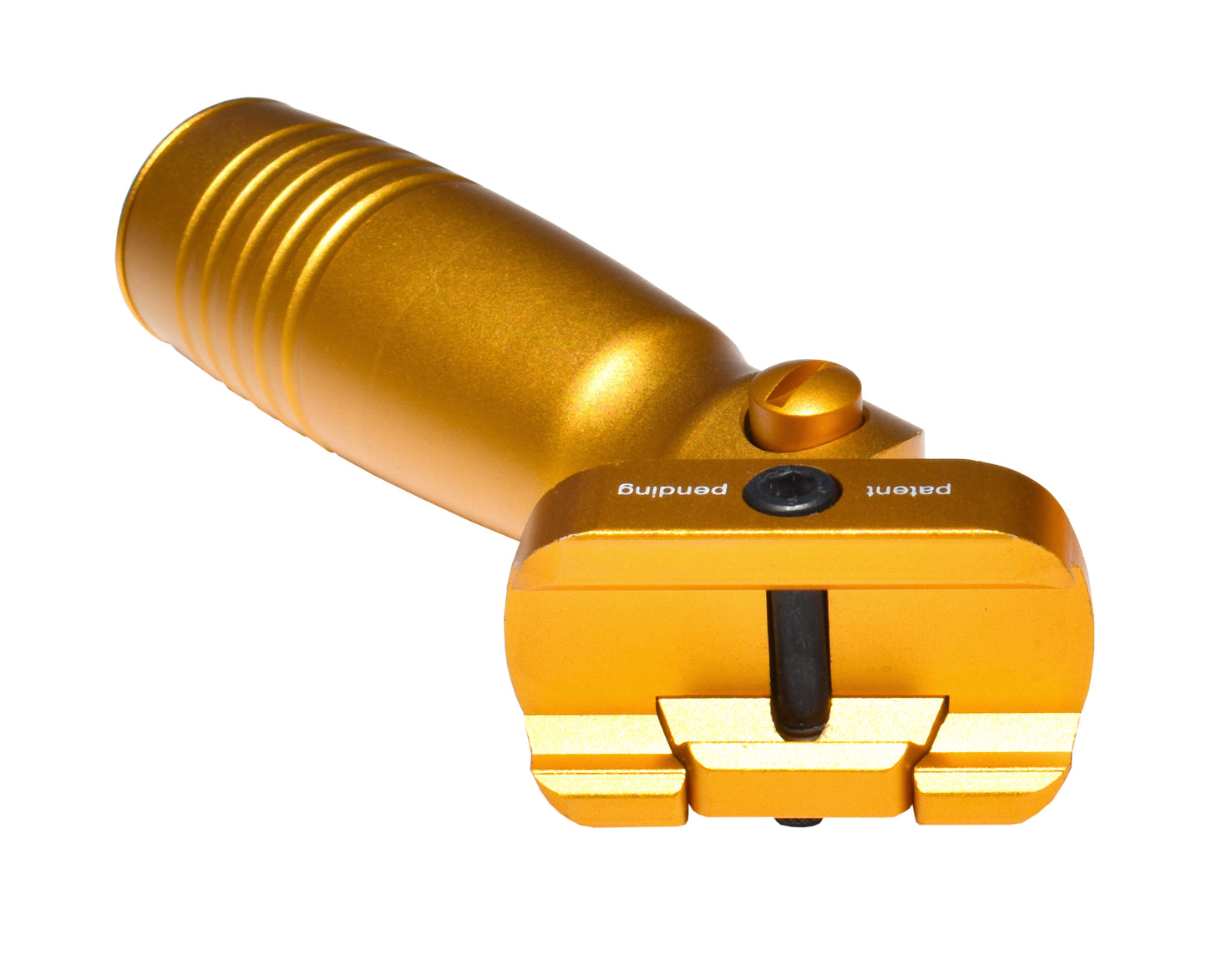 Aluminum 5 Position Folding Fore Grip, with Storage Compartment, Gold. For Picatinny Rails