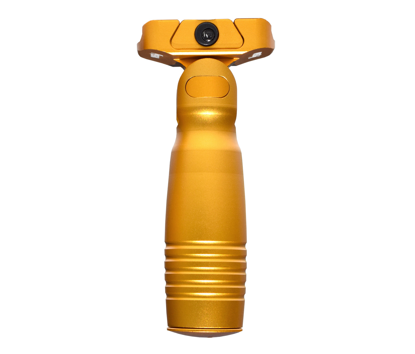 Aluminum 5 Position Folding Fore Grip, with Storage Compartment, Gold. For Picatinny Rails