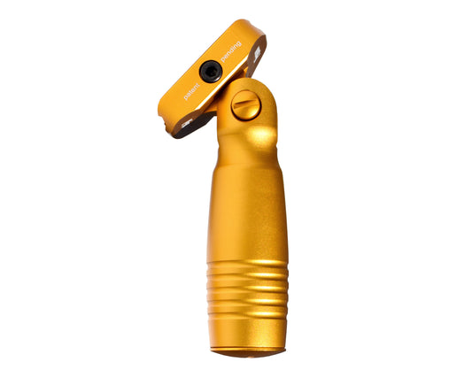 Aluminum 5 Position Folding Fore Grip, with Storage Compartment, Gold. For Picatinny Rails