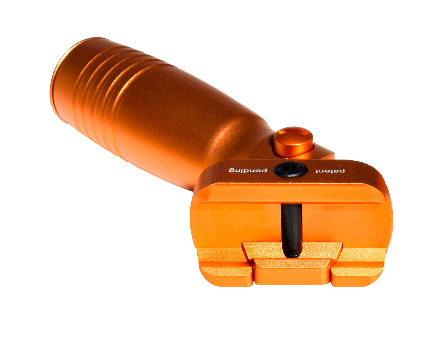 Aluminum 5 Position Folding Fore Grip, with Storage Compartment, Orange. For Picatinny Rails