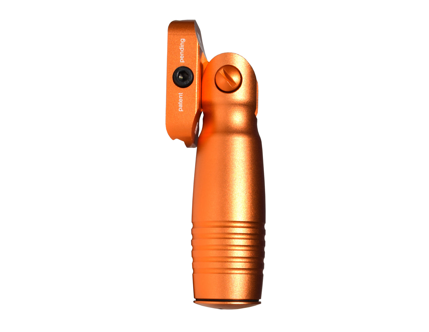 Aluminum 5 Position Folding Fore Grip, with Storage Compartment, Orange. For Picatinny Rails