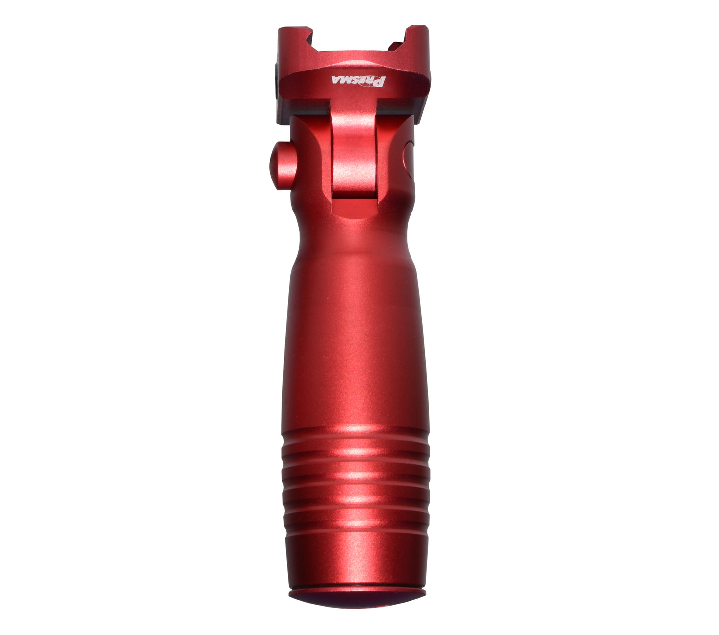 Aluminum 5 Position Folding Fore Grip, with Storage Compartment, Red. For Picatinny Rails