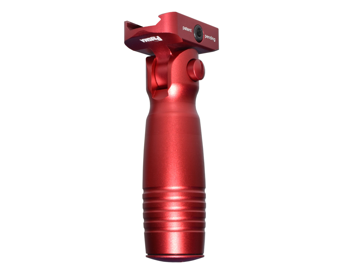 Aluminum 5 Position Folding Fore Grip, with Storage Compartment, Red. For Picatinny Rails