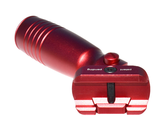 Aluminum 5 Position Folding Fore Grip, with Storage Compartment, Red. For Picatinny Rails