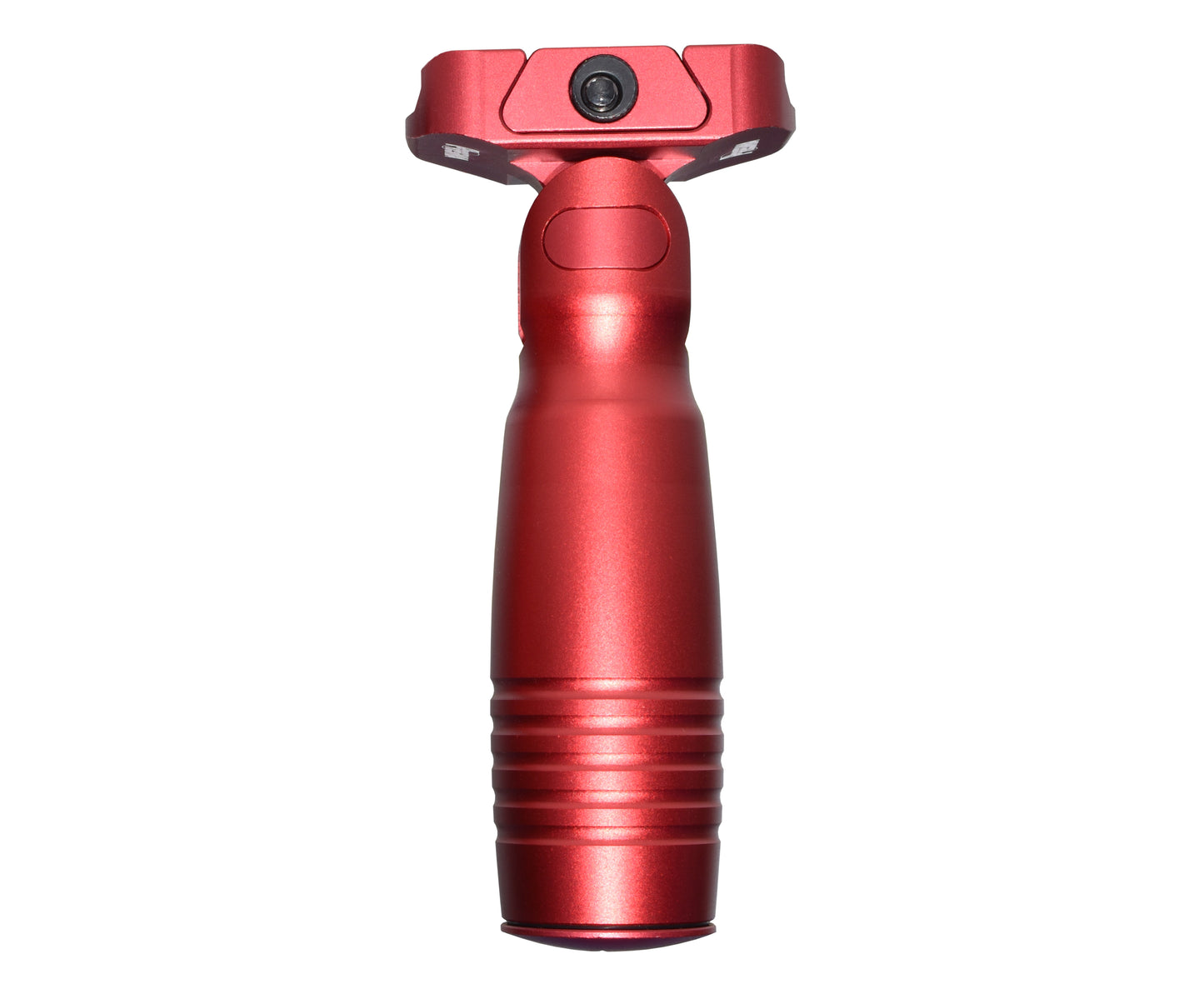 Aluminum 5 Position Folding Fore Grip, with Storage Compartment, Red. For Picatinny Rails