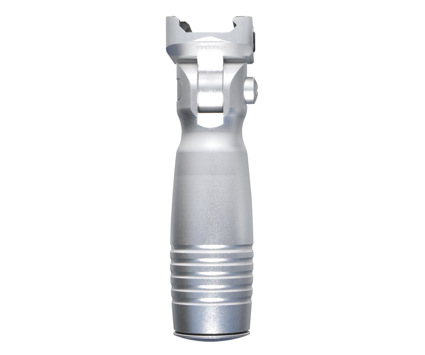 Aluminum 5 Position Folding Fore Grip, with Storage Compartment, Silver. For Picatinny Rails