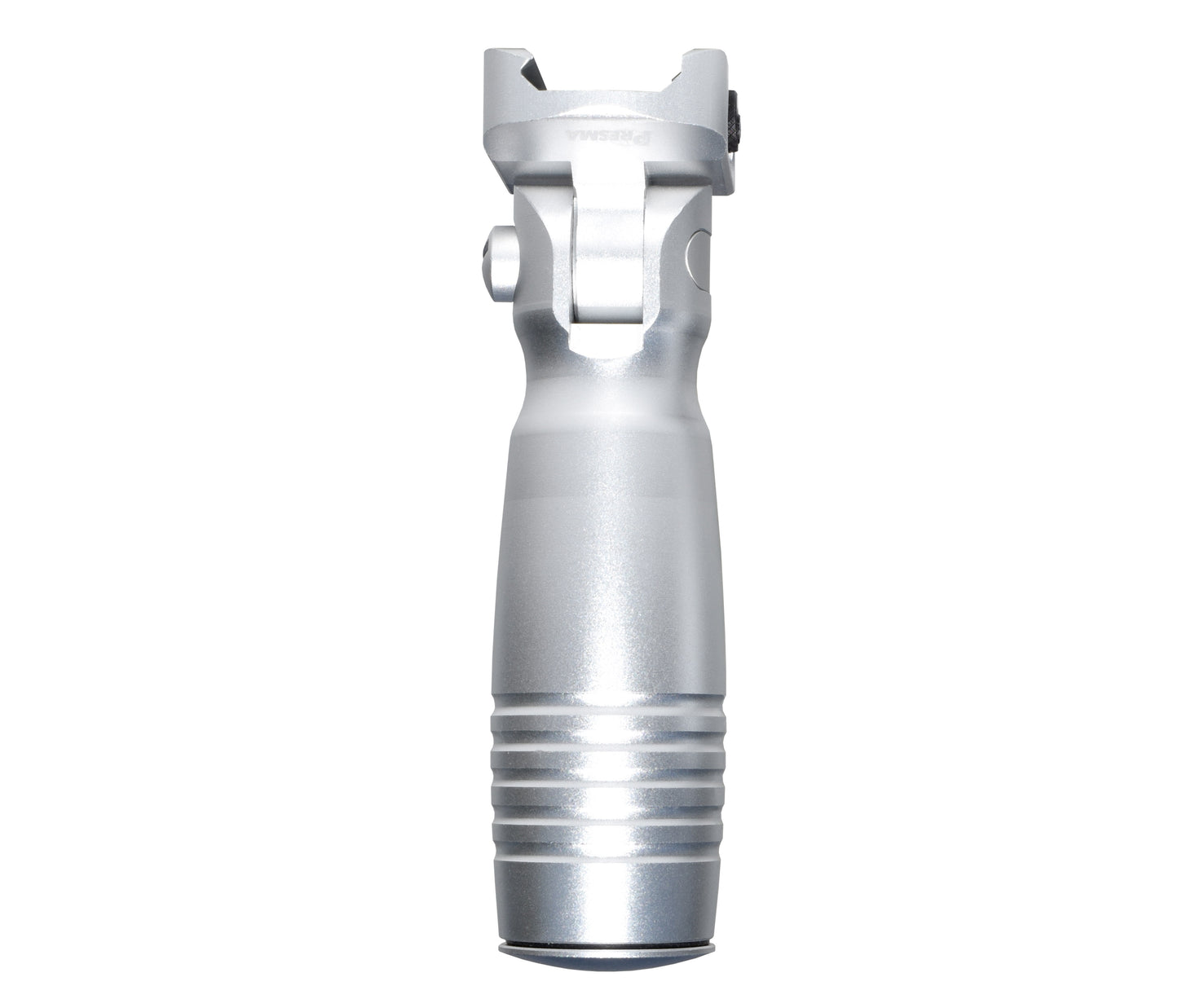 Aluminum 5 Position Folding Fore Grip, with Storage Compartment, Silver. For Picatinny Rails