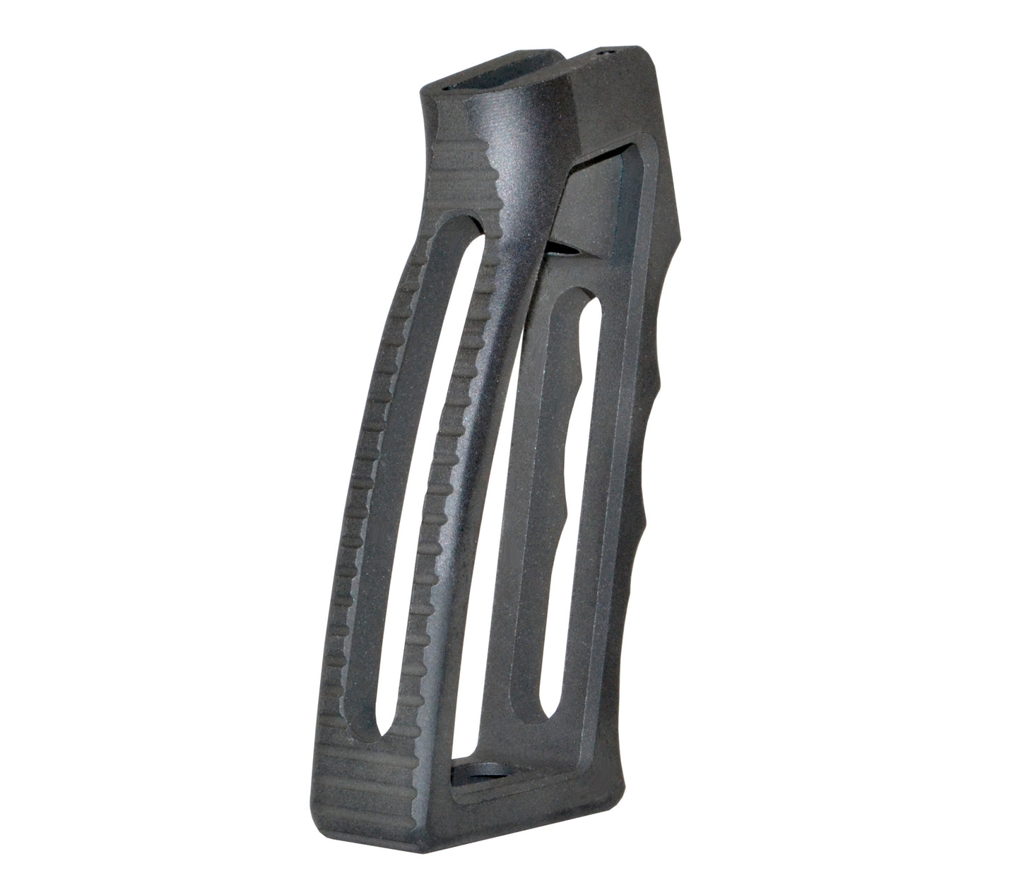 Skeletonized Rear Pistol Style Grip for AR's, Black Anodized Aluminum.