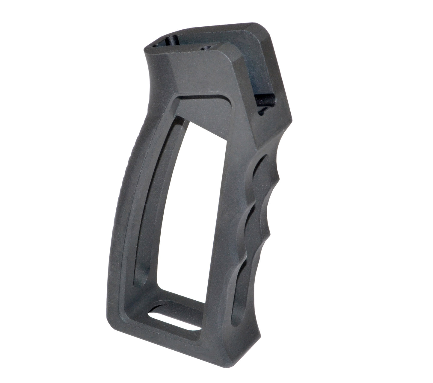 Skeletonized Rear Pistol Style Grip for AR's, Black Anodized Aluminum.