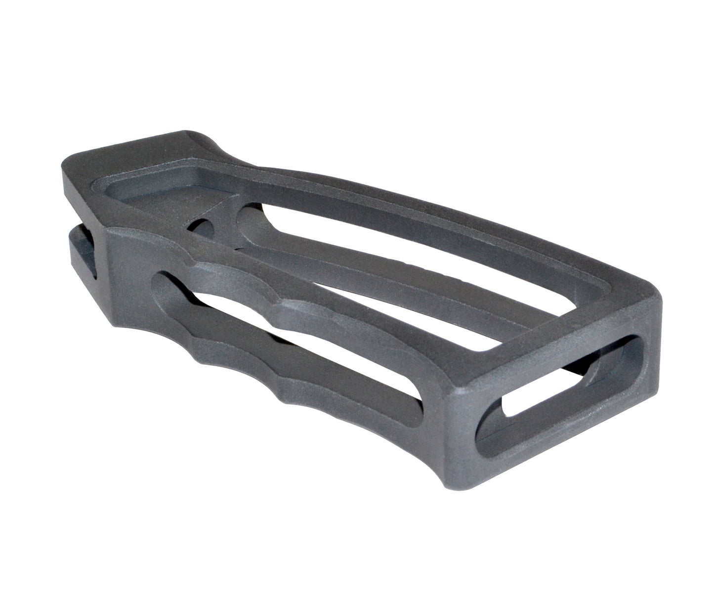 Skeletonized Rear Pistol Style Grip for AR's, Black Anodized Aluminum.