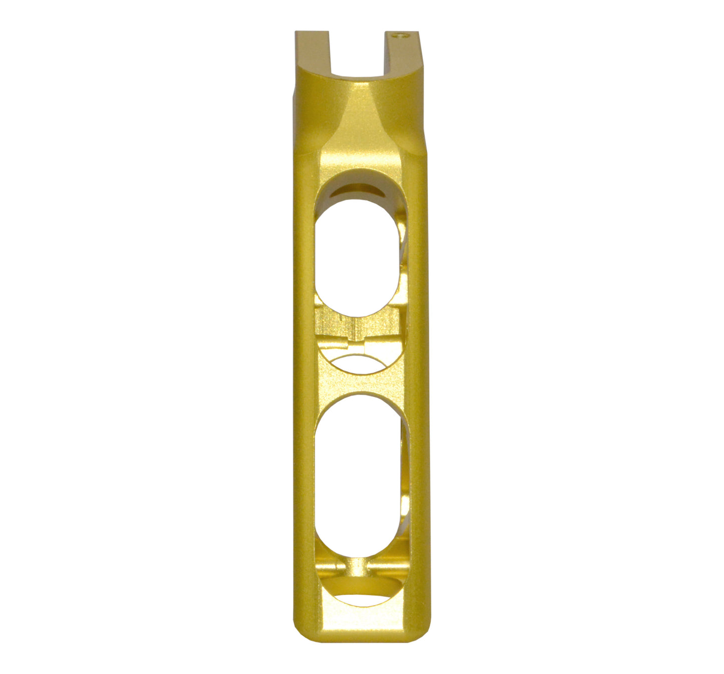 AR Super Lightweight Skeletonized Rear Pistol Style Grip, Gold Anodized Aluminum