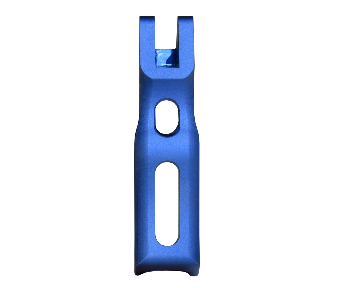 Skeletonized Ergonomic Rear Pistol Style Grip from Presma Inc, Dark Blue Anodized Aluminum
