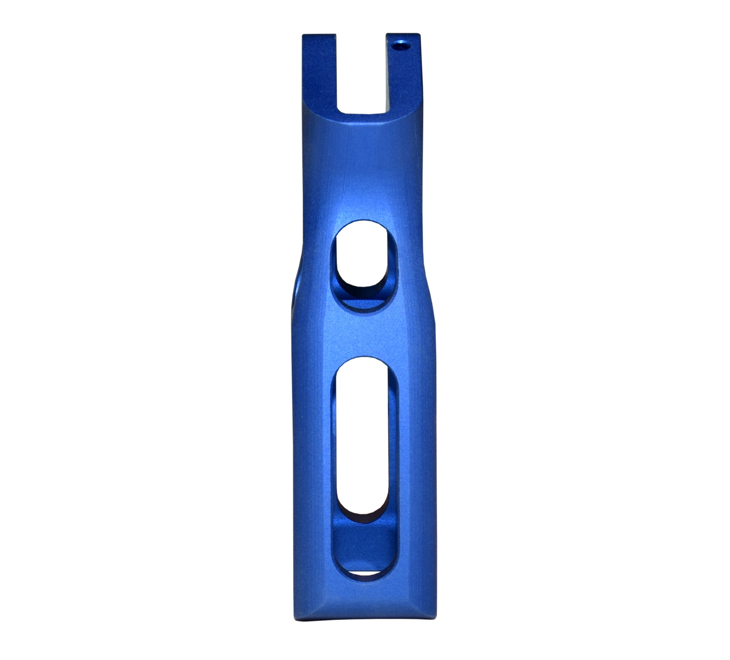 Skeletonized Ergonomic Rear Pistol Style Grip from Presma Inc, Dark Blue Anodized Aluminum