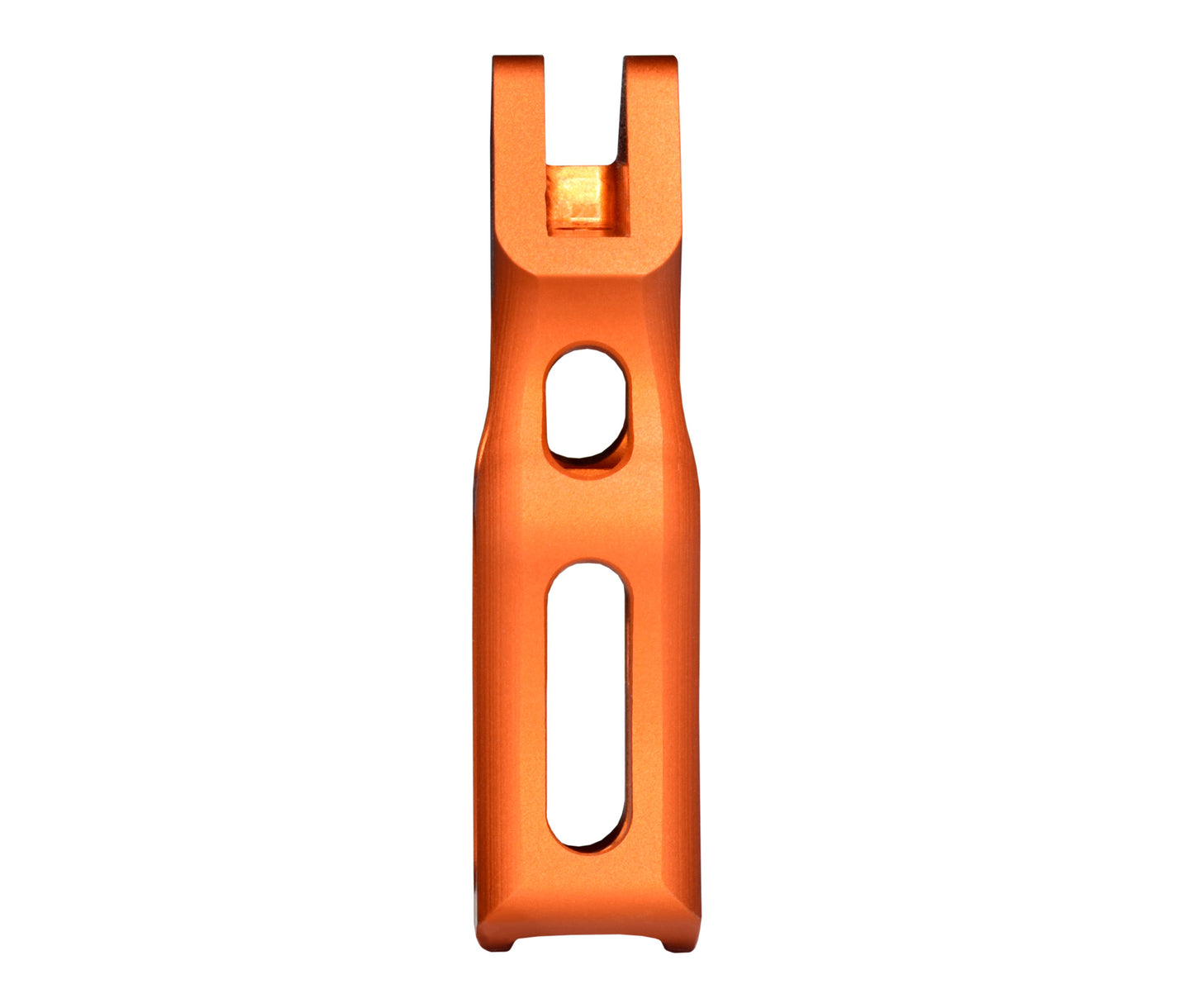 Skeletonized Ergonomic Rear Pistol Style Grip from Presma Inc, Orange Anodized Aluminum