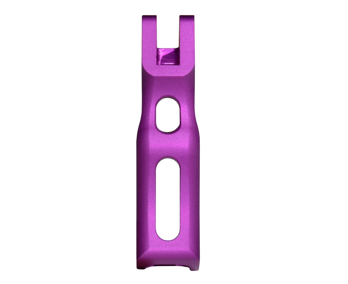 Skeletonized Ergonomic Rear Pistol Style Grip from Presma Inc, Purple Anodized Aluminum