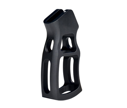 Skeletonized Ergonomic Rear Pistol Style Grip from Presma Inc, Black Anodized Aluminum
