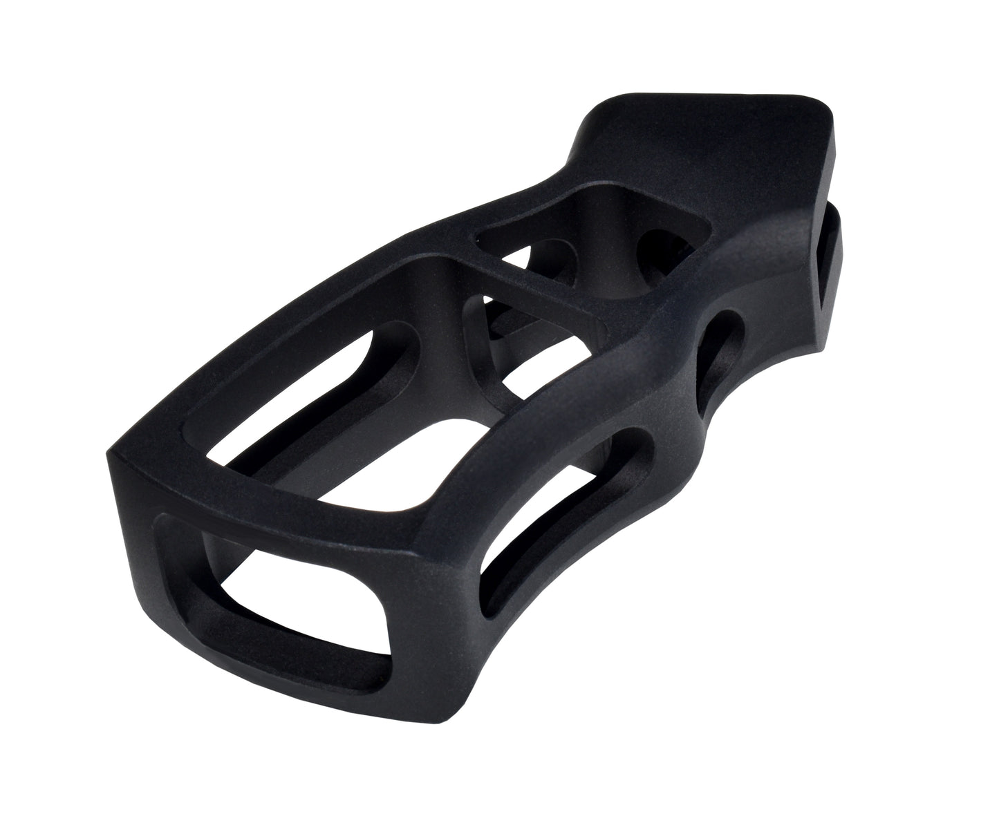 Skeletonized Ergonomic Rear Pistol Style Grip from Presma Inc, Black Anodized Aluminum