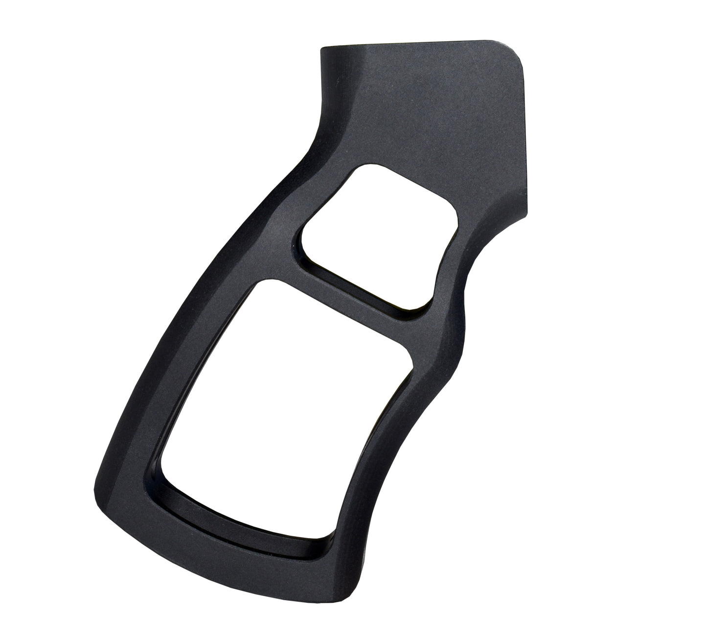 Skeletonized Ergonomic Rear Pistol Style Grip from Presma Inc, Black Anodized Aluminum