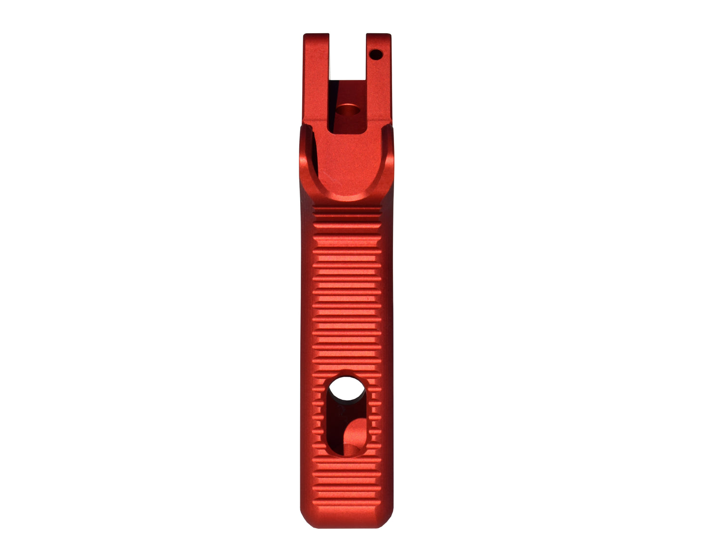 Featureless Skeletonized Rear Pistol Style Grip from Presma Inc, Red Anodized Aluminum