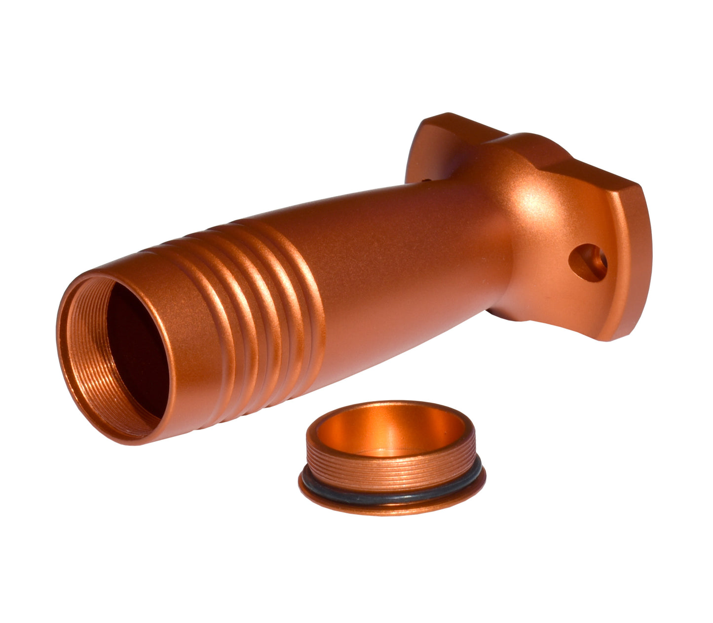 Tactical Aluminum Foregrip Grip with Storage, fits M-LOK slots. Orange