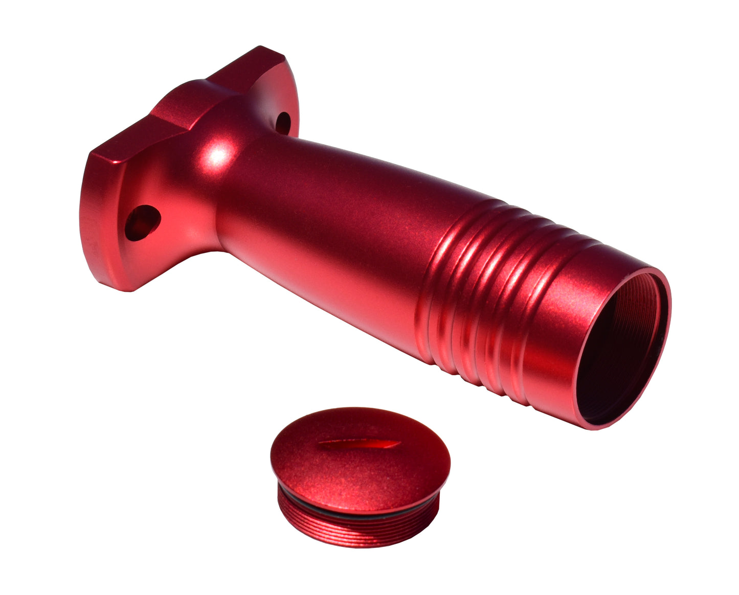 Tactical Aluminum Foregrip Grip with Storage, fits M-LOK slots. Red