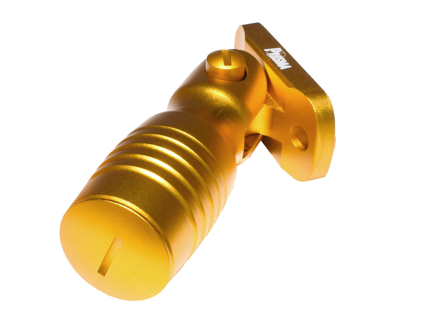 Aluminum 5 Position Shorty Folding Fore Grip, with Storage Compartment, Gold. For M-LOK Rails