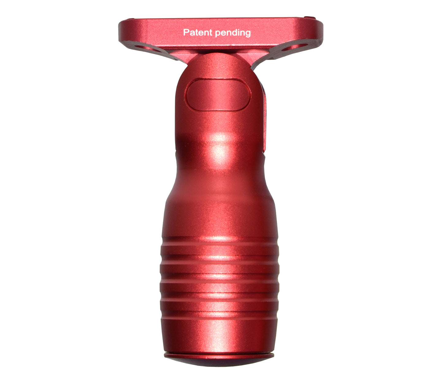 Aluminum 5 Position Shorty Folding Fore Grip, with Storage Compartment, Red. For M-LOK Rails