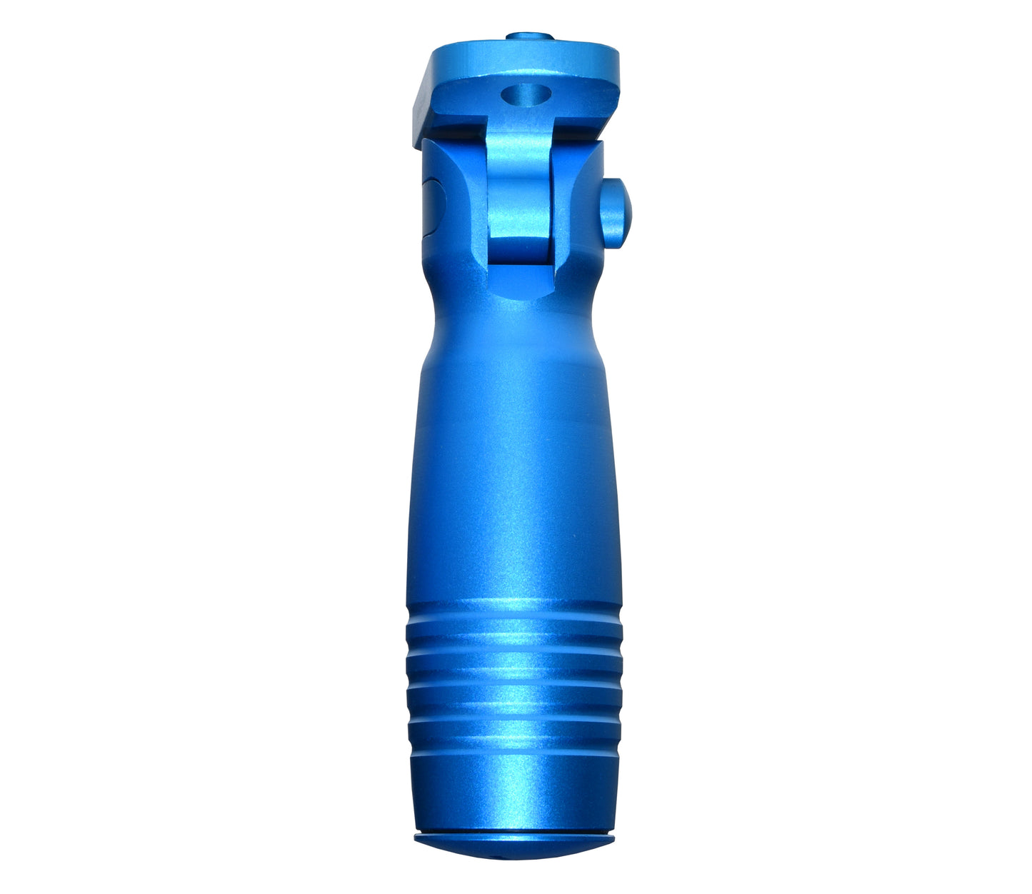 Aluminum 5 Position Folding Fore Grip, with Storage Compartment, Blue. For M-LOK Rails
