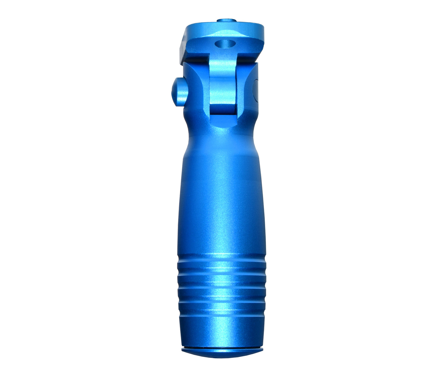 Aluminum 5 Position Folding Fore Grip, with Storage Compartment, Blue. For M-LOK Rails
