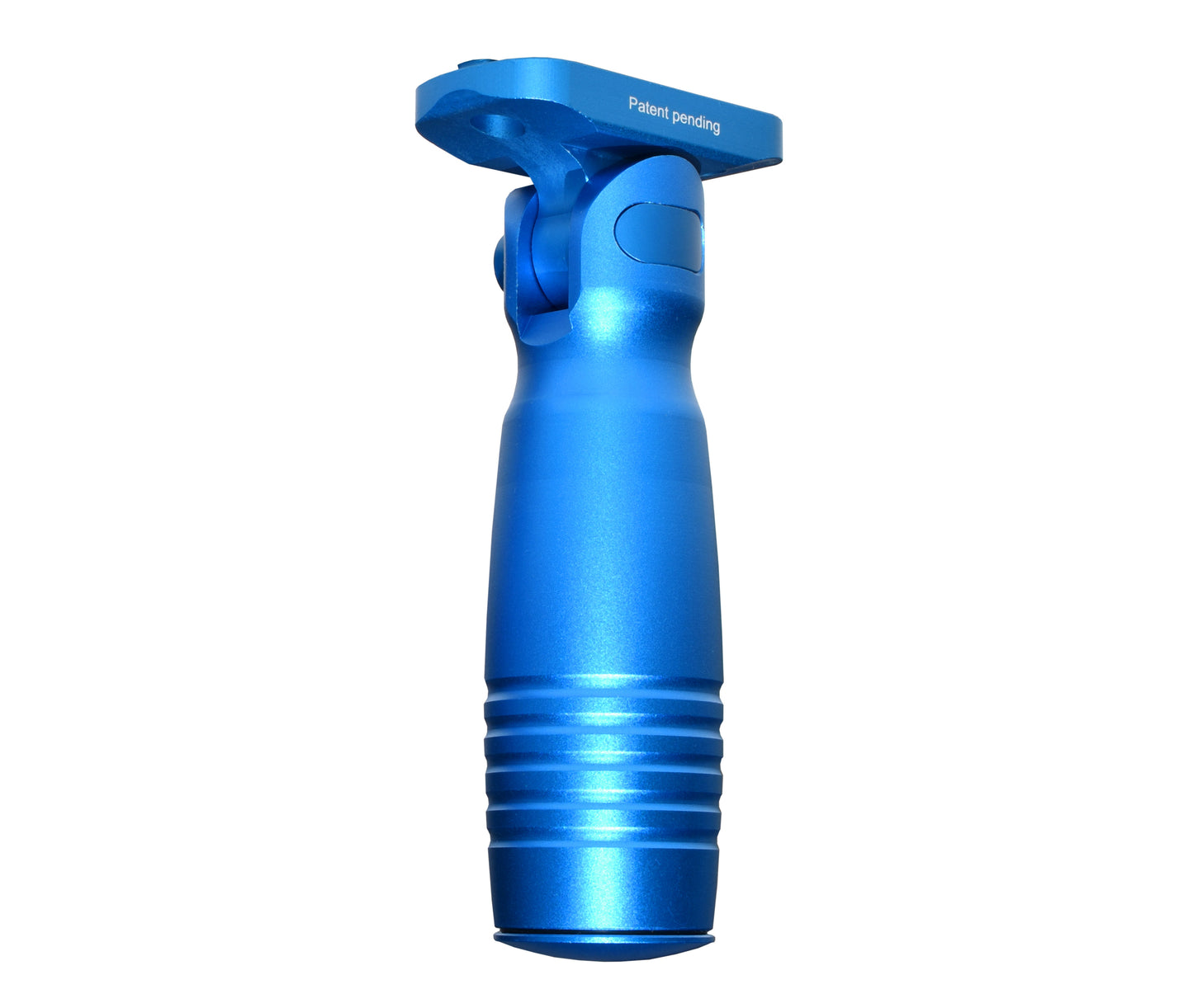 Aluminum 5 Position Folding Fore Grip, with Storage Compartment, Blue. For M-LOK Rails