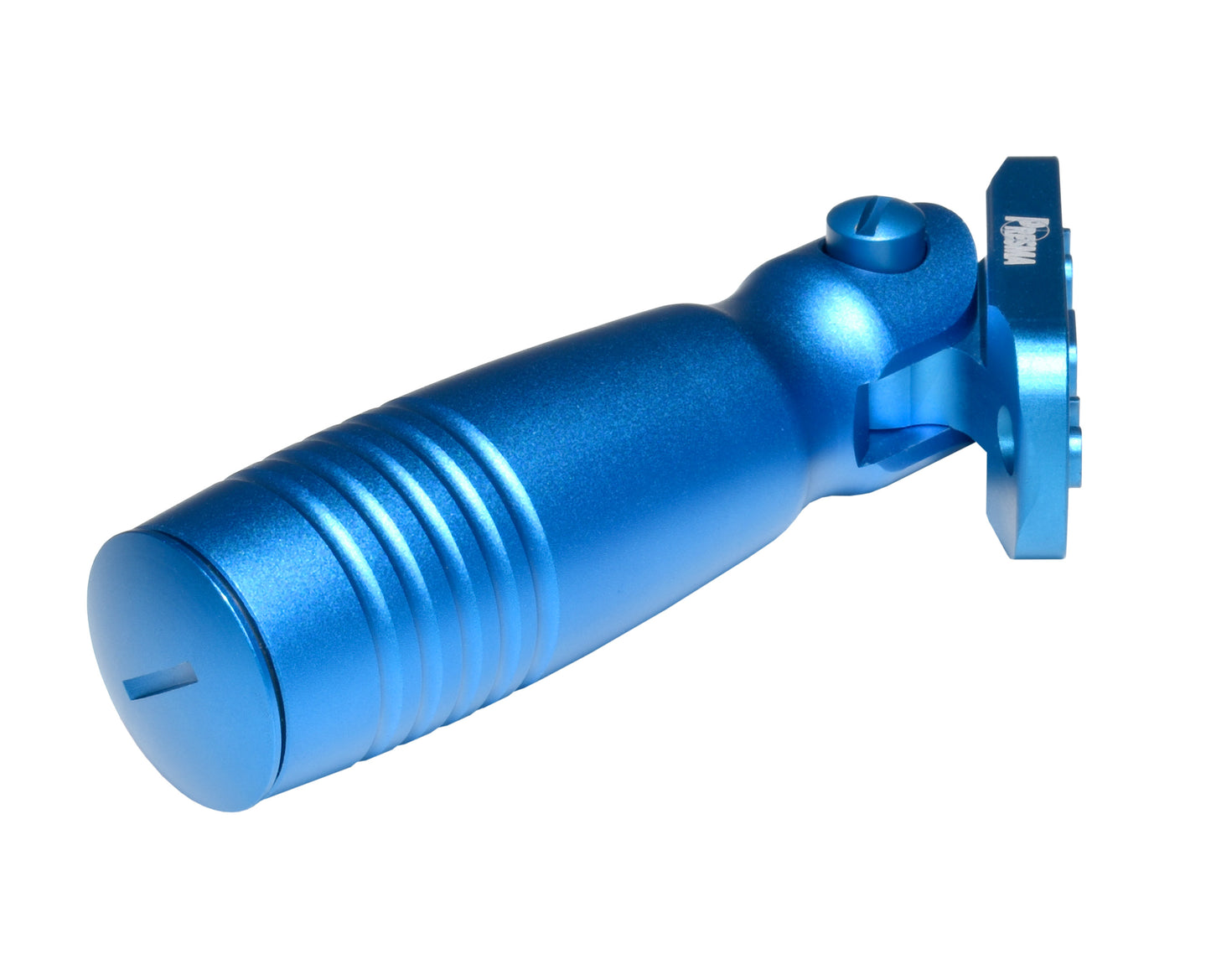 Aluminum 5 Position Folding Fore Grip, with Storage Compartment, Blue. For M-LOK Rails