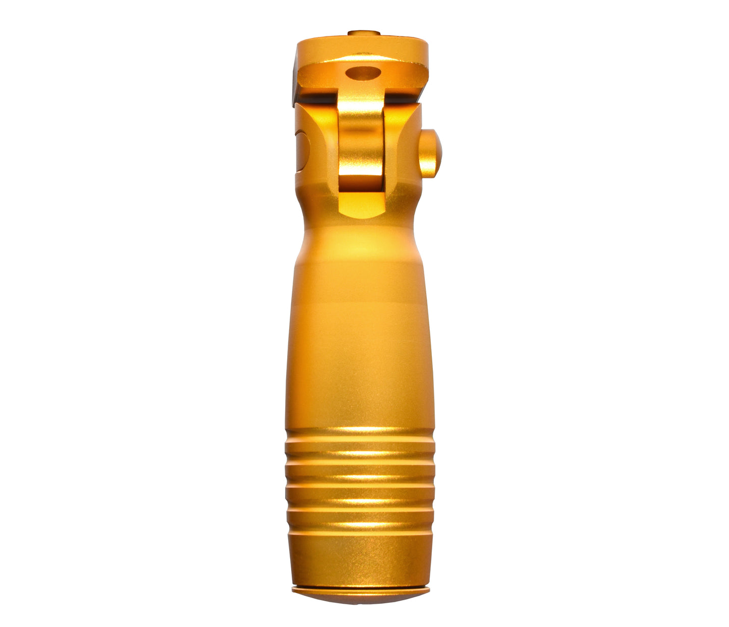 Aluminum 5 Position Folding Fore Grip, with Storage Compartment, Gold. For M-LOK Rails