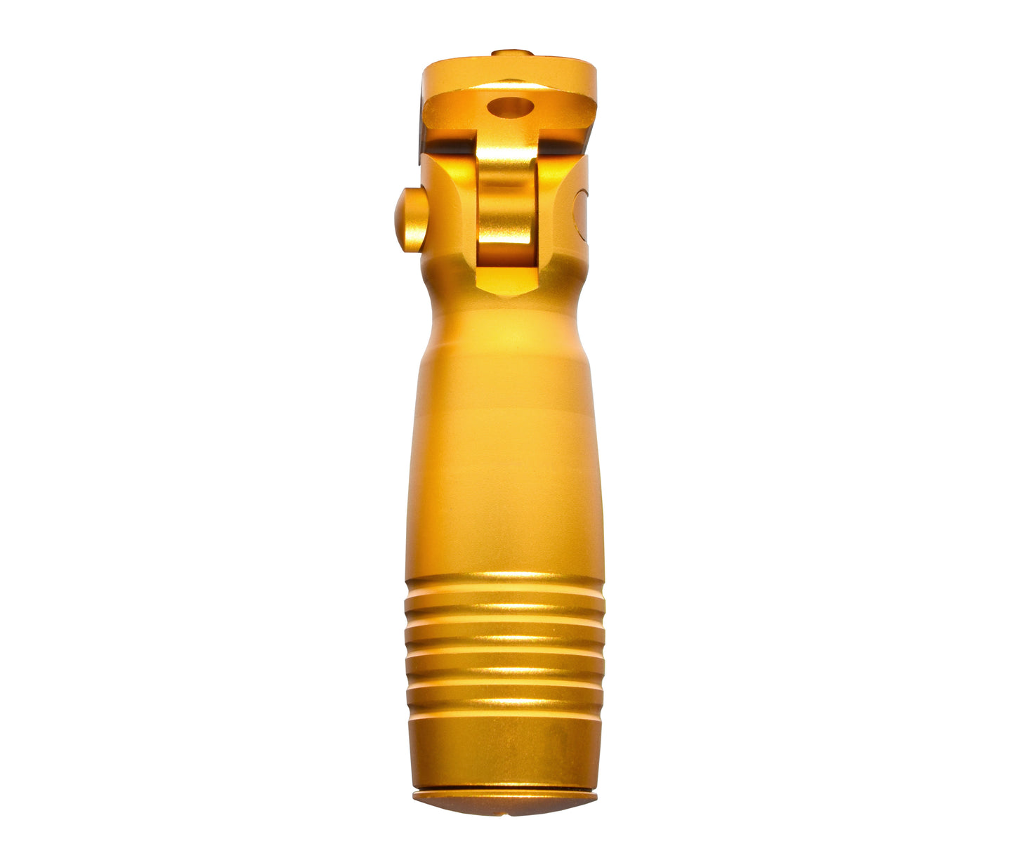 Aluminum 5 Position Folding Fore Grip, with Storage Compartment, Gold. For M-LOK Rails