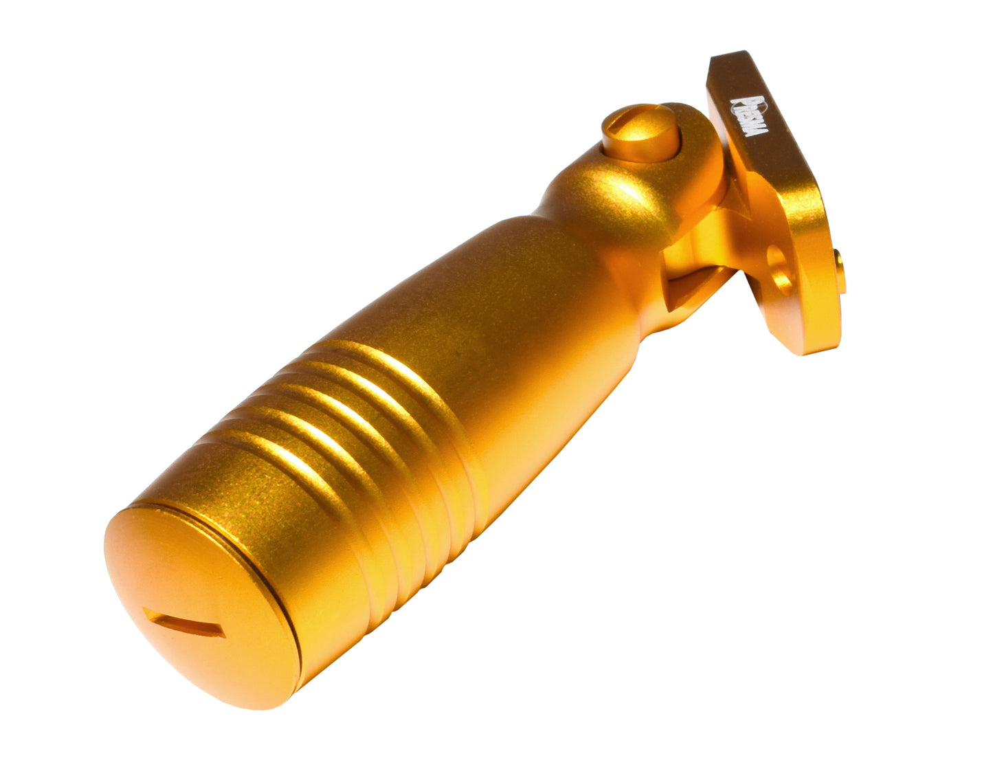 Aluminum 5 Position Folding Fore Grip, with Storage Compartment, Gold. For M-LOK Rails