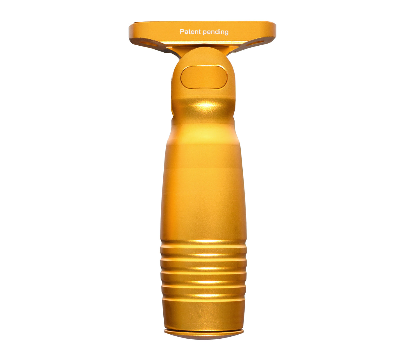 Aluminum 5 Position Folding Fore Grip, with Storage Compartment, Gold. For M-LOK Rails