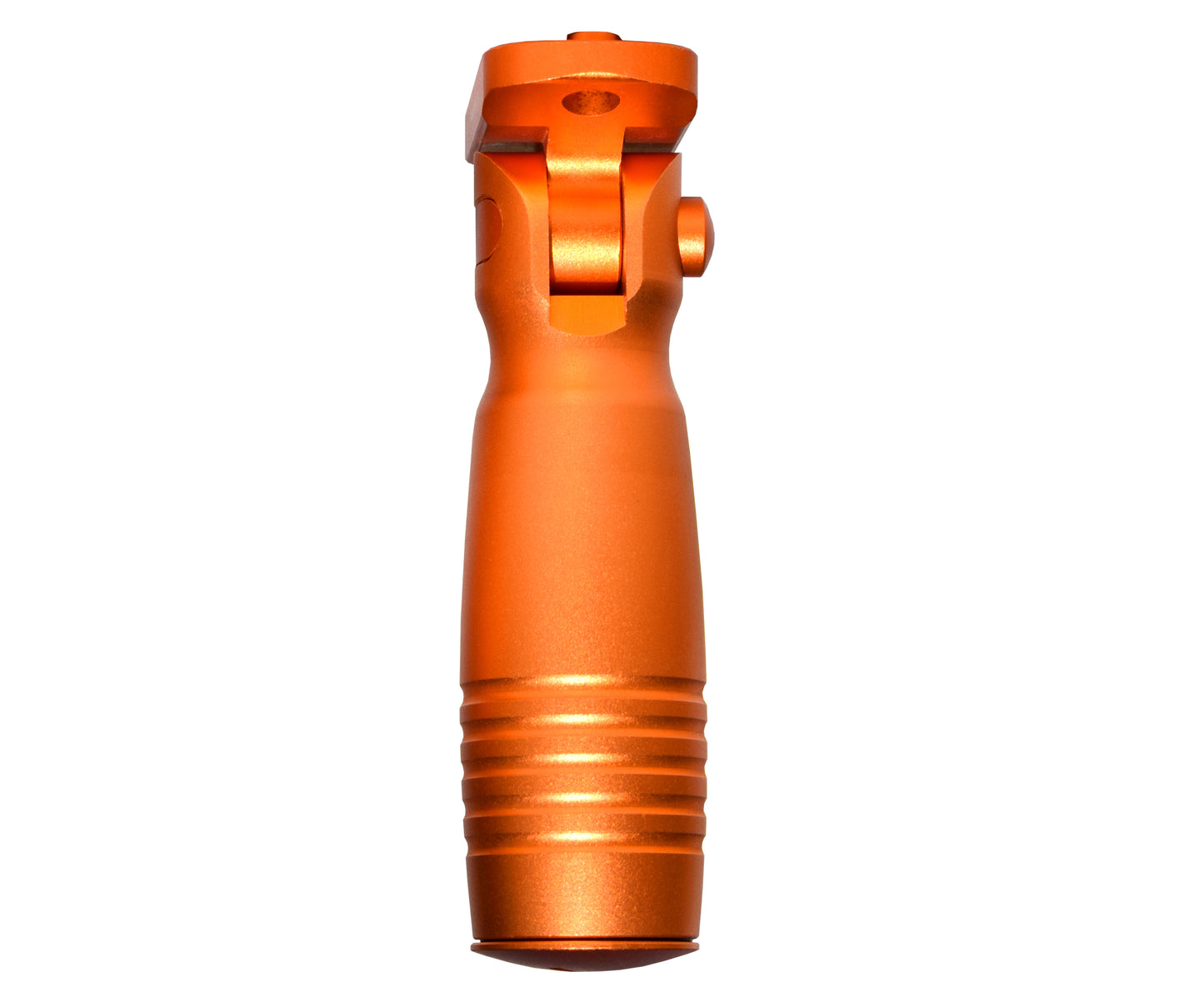 Aluminum 5 Position Folding Fore Grip, with Storage Compartment, Orange. For M-LOK Rails