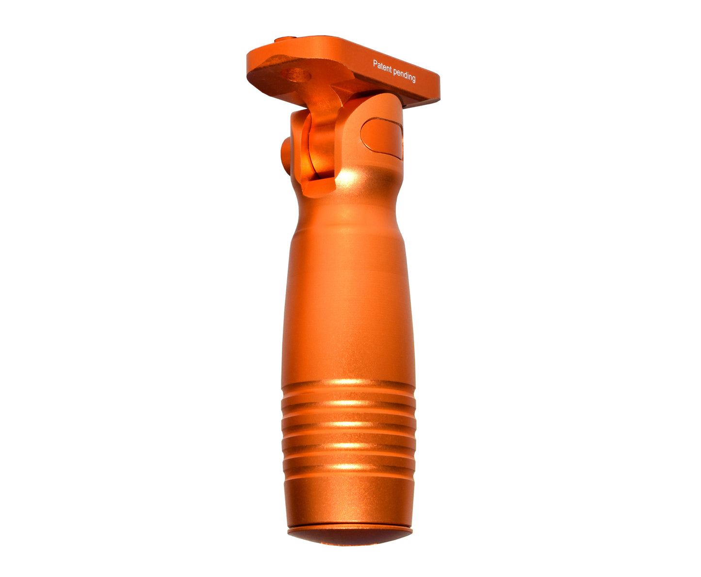 Aluminum 5 Position Folding Fore Grip, with Storage Compartment, Orange. For M-LOK Rails