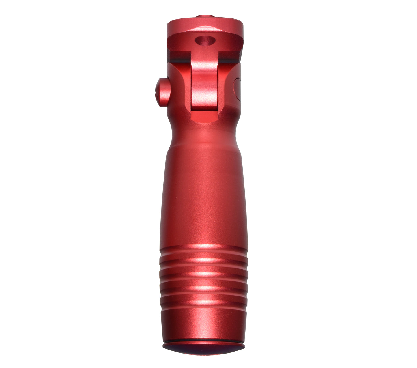 Aluminum 5 Position Folding Fore Grip, with Storage Compartment, Red. For M-LOK Rails